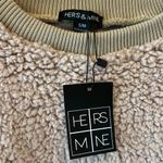 Hers & Mine Oversized Fluffy Cozy Light Tan Pullover Boutique  High Low New Photo 8