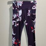 Athleta  Size Small Purple Floral Salutation Stash Pocket Magnolia Leggings Photo 1