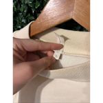 Nap Drawstring Hem Cotton Oversized Pocket Sweatshirt Beige/tan Womens Size L Size L Photo 2