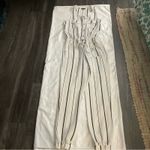 Iris basic  Black/White Stripes Jumpsuit Sleeveless with Jogger Bottoms M Classic Photo 3