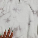 PINK - Victoria's Secret PINK By Victoria's Secret Grey Tie Dye Half Zip Sweater Photo 4