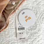 PQ Swim Aperol Stripe Bikini Teeny Bottom Gold Size Small S NWT Photo 2