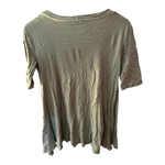 Free People Olive Green Asymmetrical Hem Relaxed Tee XS Photo 2