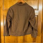 Cider  Women’s Oversize Brown W/Roses & Letters Jean Jacket Sz S-EUC Photo 7