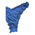 Women's bright blue small Cheeky Triangle Thong bikini bottoms​ Photo 4