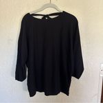 Chico's Women's Black Tie Back Lightweight Knit Sweater Size 2 Photo 1