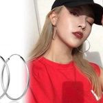 S925 Sterling Silver Lightweight Hoop Earrings for Women Photo 3