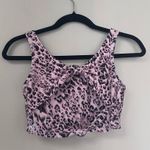 Strut this  Pink Cheetah Print Sports Bra Photo 1