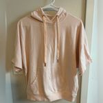 Sweaty Betty  Cool Down Short Sleeve Muscle Hoodie Pullover Pink Small Sweatshirt Photo 2