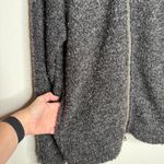 Carbon2Cobalt Cozy Textured Knit Zip Hooded Cardigan Sweater Size L Gray Size L Photo 2