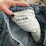 GRLFRND  Eliana High Rise Cut Off shorts denim light wash jeans newport distress Photo 2