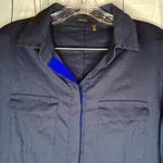 Elie Tahari  Navy Blue Shirt Dress Photo 2