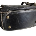 American West Black Western Handbag Shoulder Bag Hair on Hide Leather Adjustable Photo 3