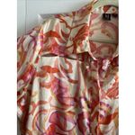 Milano Woman 2X Silky Satin Button Front top Pink Size XXL Photo 4