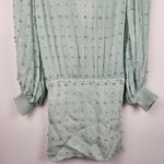 Retrofête Retrofete Lennon Embellished Silk Chiffon Dress in Green Size XS NWT Long Sleeve Photo 7