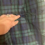 Vineyard Vines Women’s  Green & Blue Plaid Shorts Romper Tie Front Size 16 Photo 11