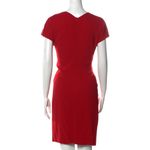 Escada Dress Darla Cherry Red Cerise Cherry Color Lacquer Gathered Detail US 8 Photo 1