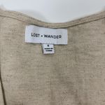 Lost + Wander Lost Wander Top Small Tan Linen Button Down Boho Summer Resort‎ Photo 2