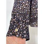 Loft Multicolor Womens Floral Ruffle Neck Bib Blouse Forever - Size L Photo 2