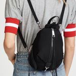 Rebecca Minkoff Mini Julian Pebbled Leather Backpack Burgundy EUC Photo 12