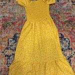 Yellow Floral Maxi Dress Size M Photo 0