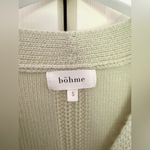 Bohme Light Green Pale Green Pom Pom Crop Cardigan Sweater Size Small Photo 3