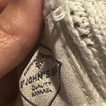 Cable Knit Sweater Size Medium (M) White Photo 5