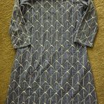 Womens mahi gold Geometric Patterned Dress in blue and White Black Size L Photo 0