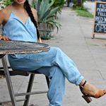 Chambray Jumpsuit Blue Photo 0