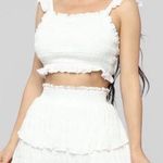 White Smocked Two Piece Set Size XS Photo 0