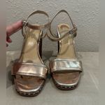 Coach  Gold Women's Sandals Heels Size 7.5‎ B Photo 1