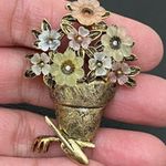 LIA Signed Pot of Flowers with Garden Tools Gold Photo 11