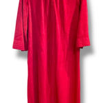 Vintage Serenity Robe Housecoat Med Burgundy Soft Velour 1/2 Zip Red Photo 0
