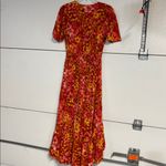 Abel the label  WOMENS FLORAL HIGH LOW DRESS RED ORANGE MEDIUM Photo 5
