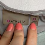 Athleta  Light Blue & Gray T-Back Sports Bra Photo 2