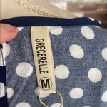 Grecerelle Navy Blue with White Polka Dot Short Sleeve Dress Size M Size M Photo 6