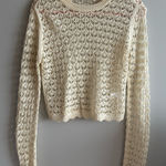 ASTR crochet  the label long sleeve crop top Photo 0