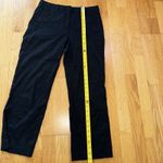 Theory Hartsdale NP Crunch Wash Linen Blend Straight Leg Ankle Pants Black Sz 4 Photo 6