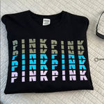 PINK - Victoria's Secret Pink VS graphic, long sleeve, cotton T-shirt, comfy lounge, oversized sm…​​ Photo 0