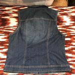 Y2K Mcbling Goth Grunge Cyber Punk Denim Jean Corset Lace up Corset Vest Jacket Shirt Top Blouse Navy Blue Cargo Pockets Sleeveless Dark Wash #whimsygoth #preppy #subversive #acubi #academia Size M Photo 7