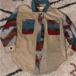 Blue Buttercup Women's Beige and Multicolor Jacket Photo 0