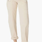 Paige Alexis Cargo Barrel Jeans Womens Size 28 Blonde Sand High Waisted Cream Photo 0