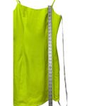 Missguided  Women's Bodycon Mini Dress Slim Strap Size 2 Neon Green Summer Photo 7