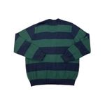 Brandy Melville  - Striped V Neck Cardigan in Green & Navy Blue Photo 2