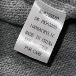 Pink Lily  size small women’s oversized grey sweater with front pocket side slots Photo 5