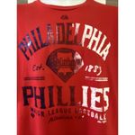 Majestic Men’s Red Philadelphia Phillies Cotton Tshirt One Citizens Bank Way 2XL Photo 2