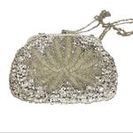 La Regale  Vintage Small Silver Beaded Sequin Shoulder Bag Evening Purse Photo 0