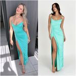Meshki  Candice Ruched Maxi Dress In Mint Photo 1