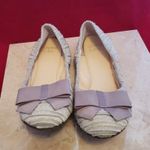Crown & Ivy  Flats - Pretty Silver Flats with Bow - Size 8.5 Photo 3