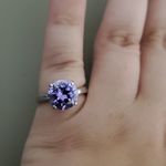 Purple & Silver Tone Ring Purple Size 6 Photo 7